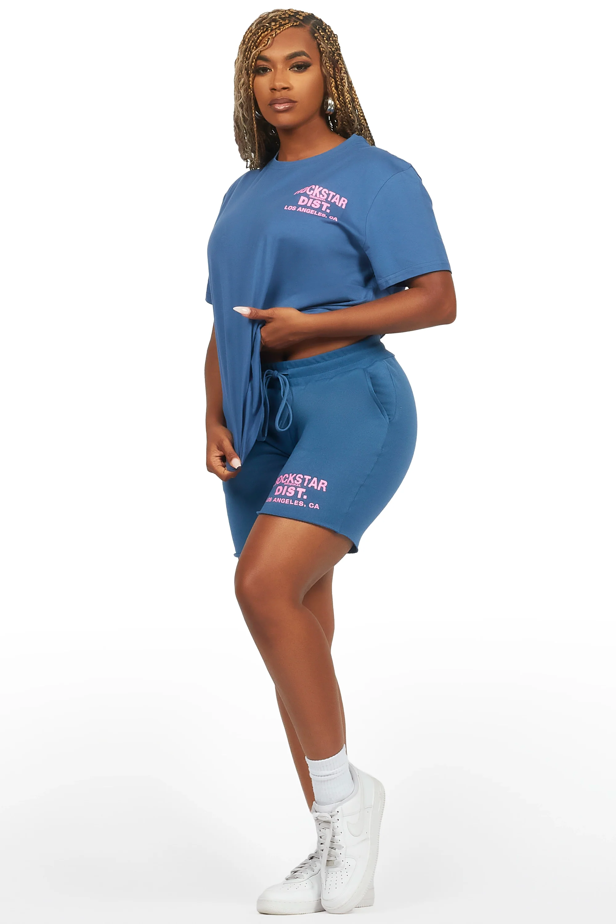 Dalasia Navy T-Shirt Short Set - Image 5