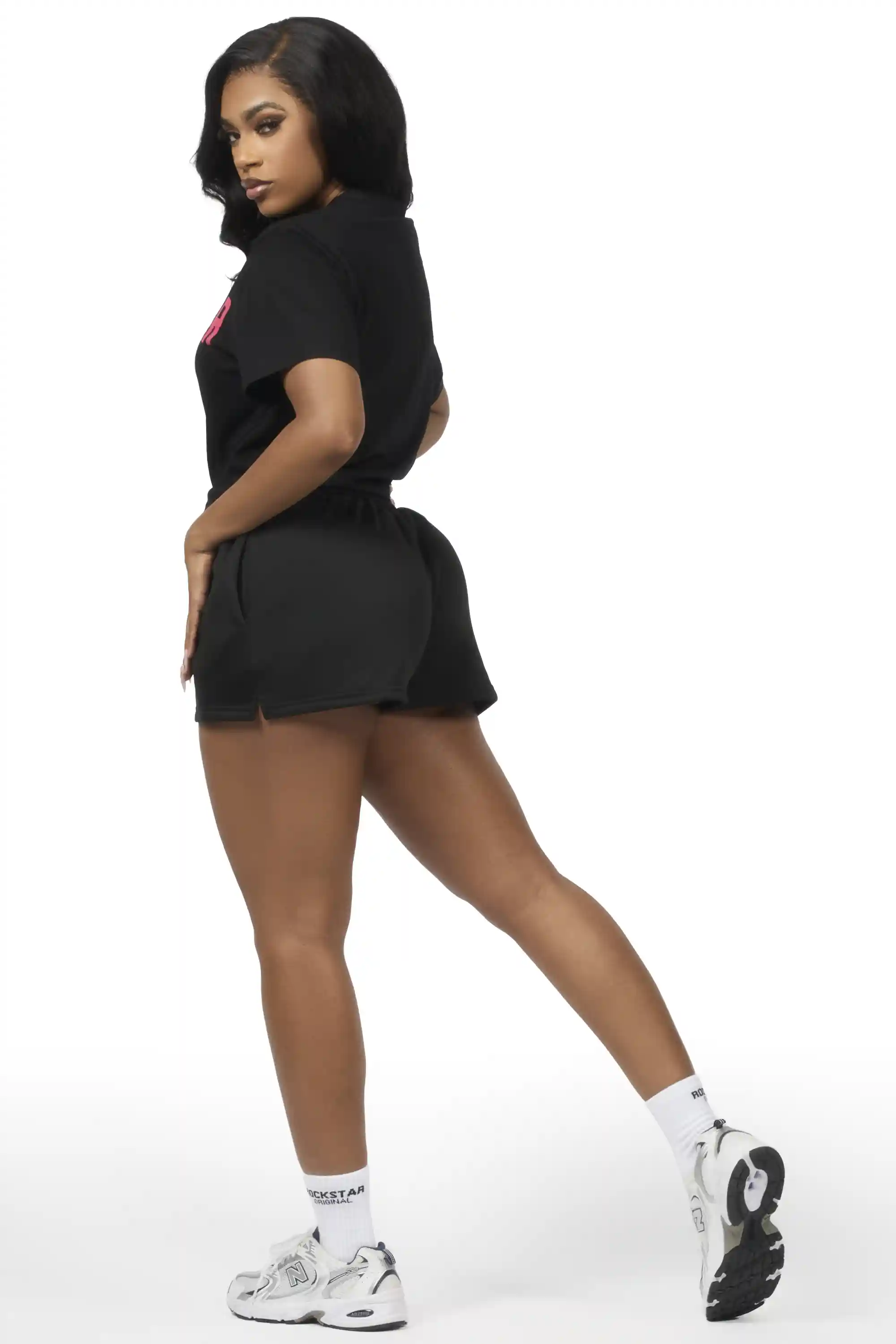 Sabrina Black T-Shirt Short Set - Image 7
