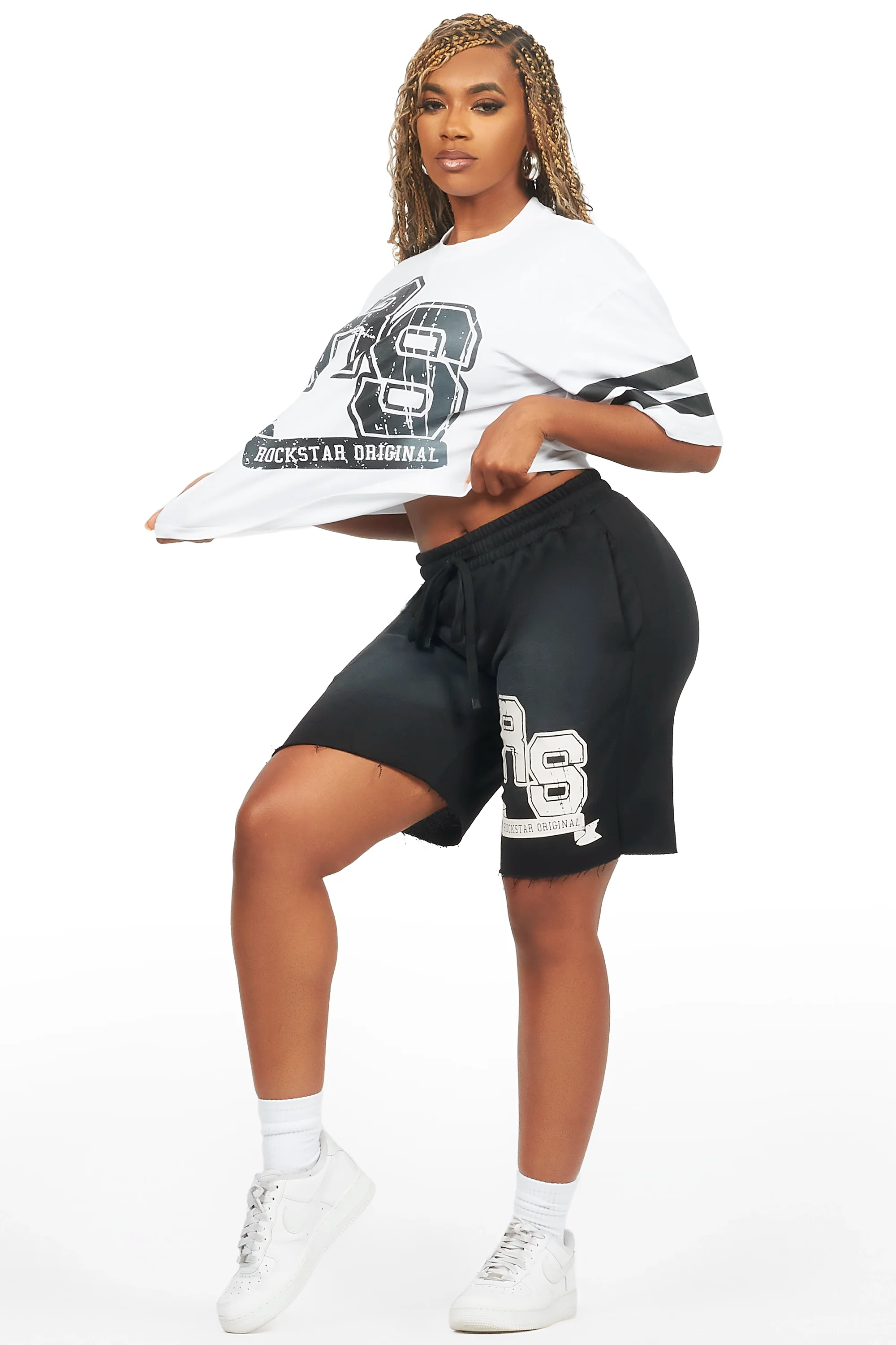 Tenita White/Black T-Shirt Short Set - Image 5
