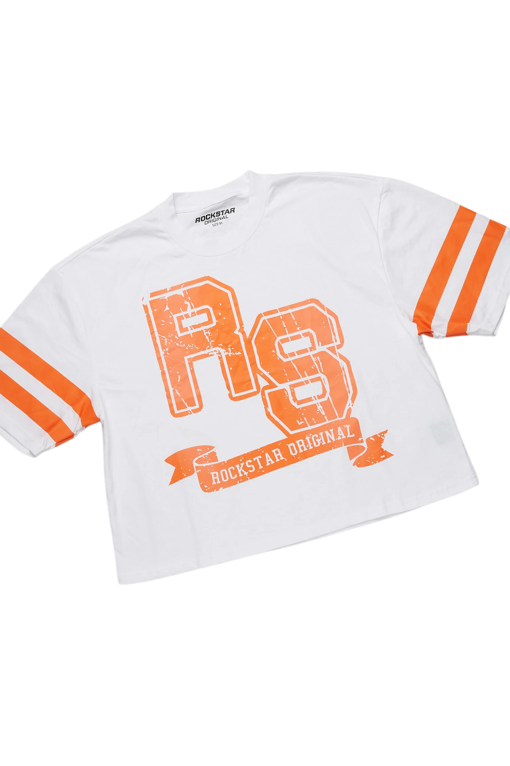Tenita White/Orange T-Shirt Short Set - Image 4