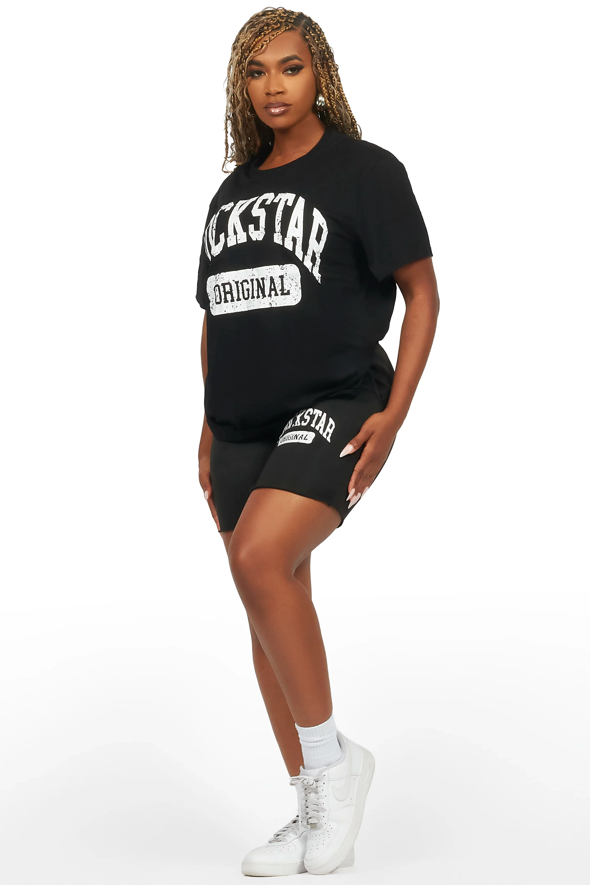 Javonuna Black T-Shirt Short Set - Image 4