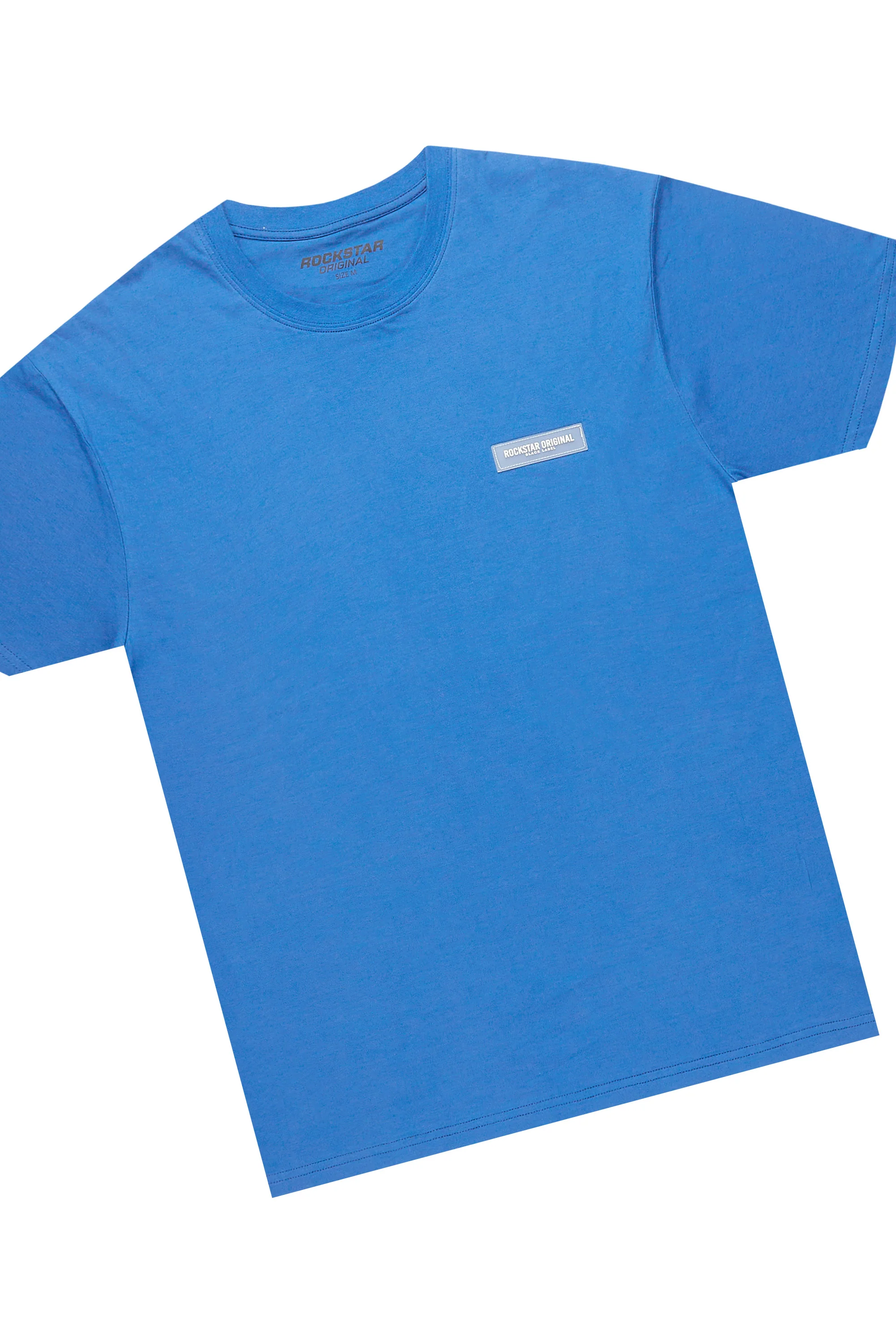Diona Royal Blue T-Shirt Short Set - Image 5