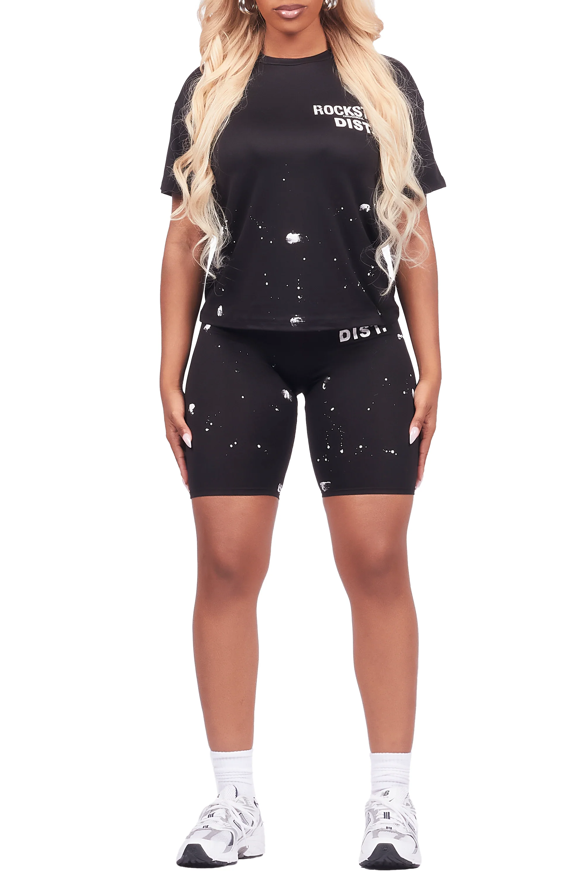 Kiah Black T-Shirt Bike Short Set - Image 6