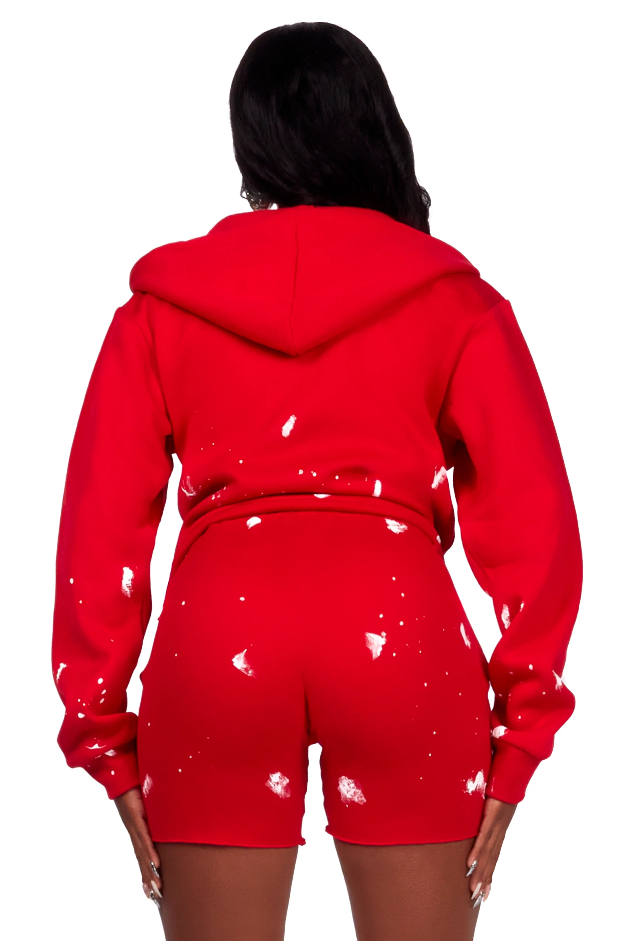 Kanesha Red Zip Up Short Set - Image 7