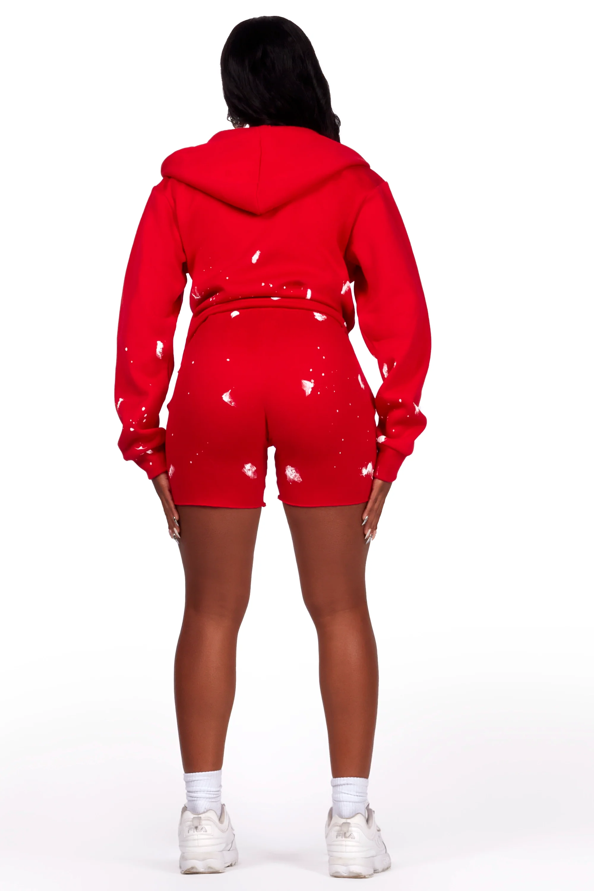 Kanesha Red Zip Up Short Set - Image 8
