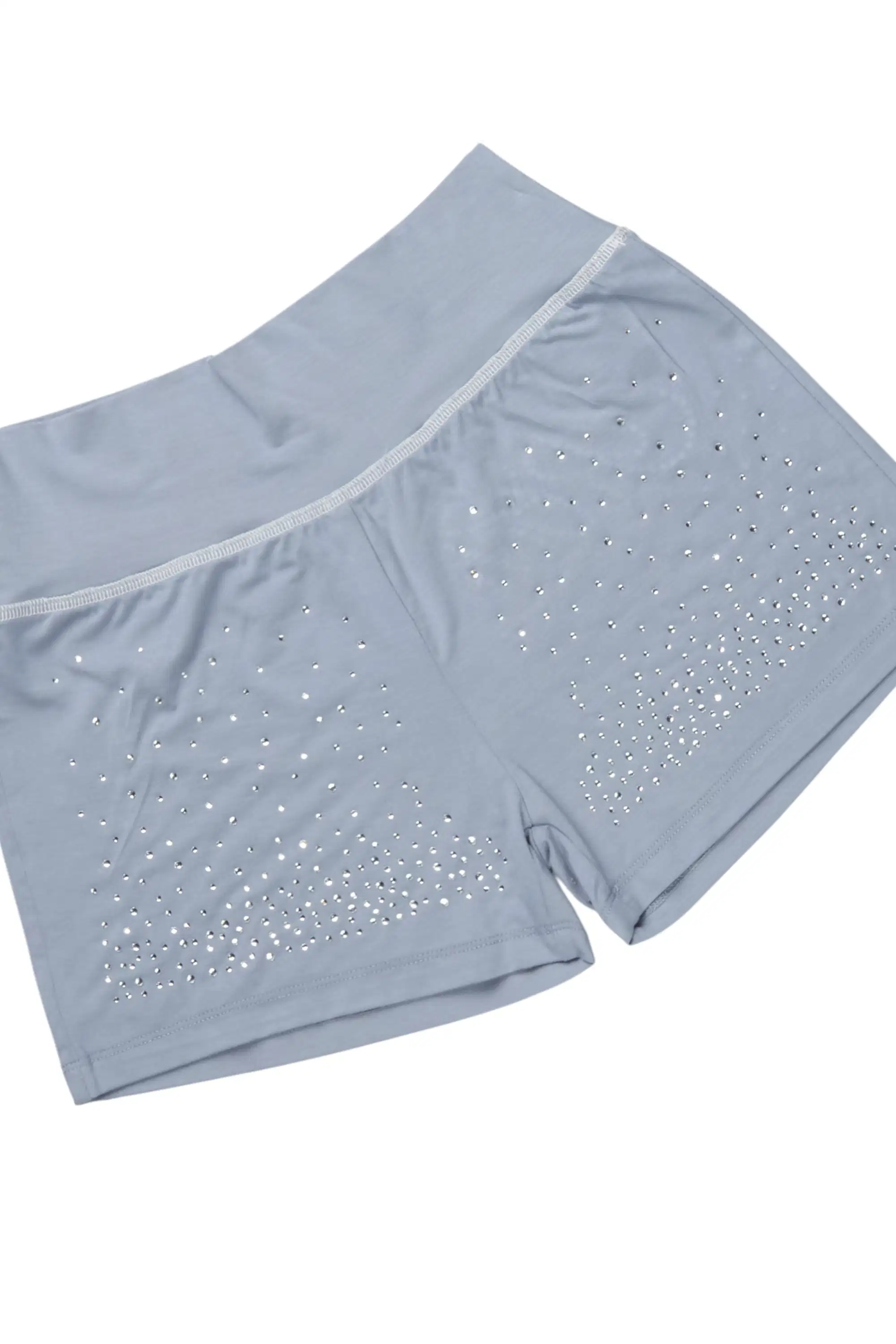 Joella Grey Rhinestone Short Set - Image 10
