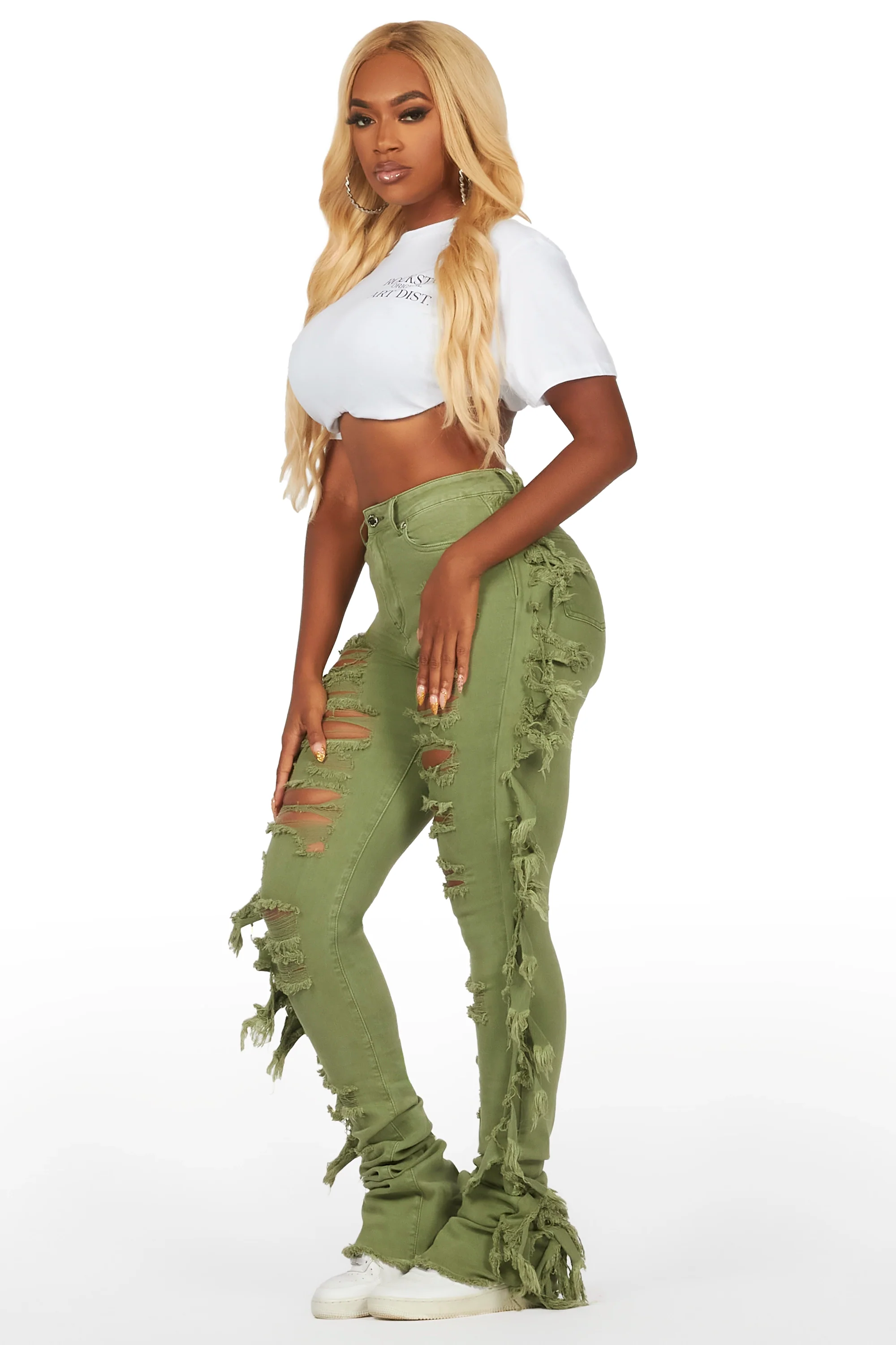 Can't Be Tamed White Oversized Tee - Image 4