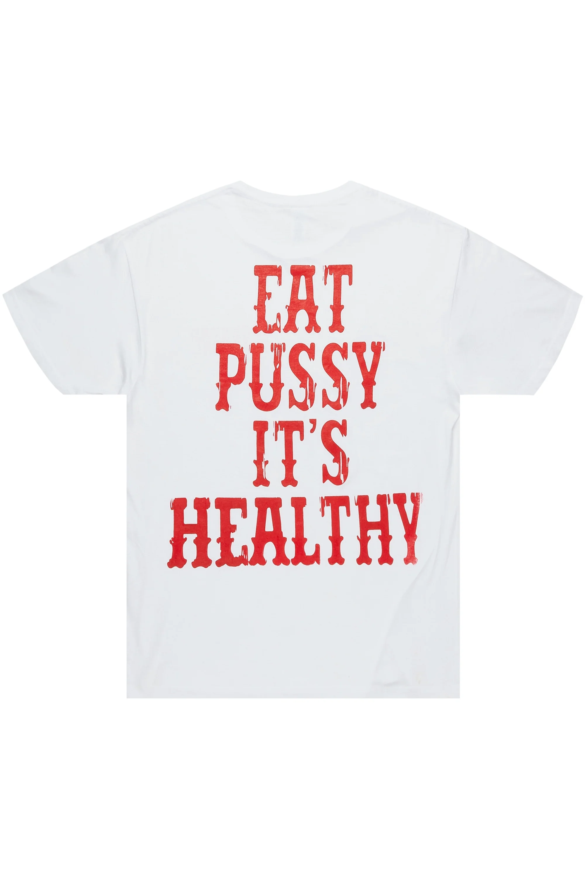 Alayna White/Red Oversized Tee