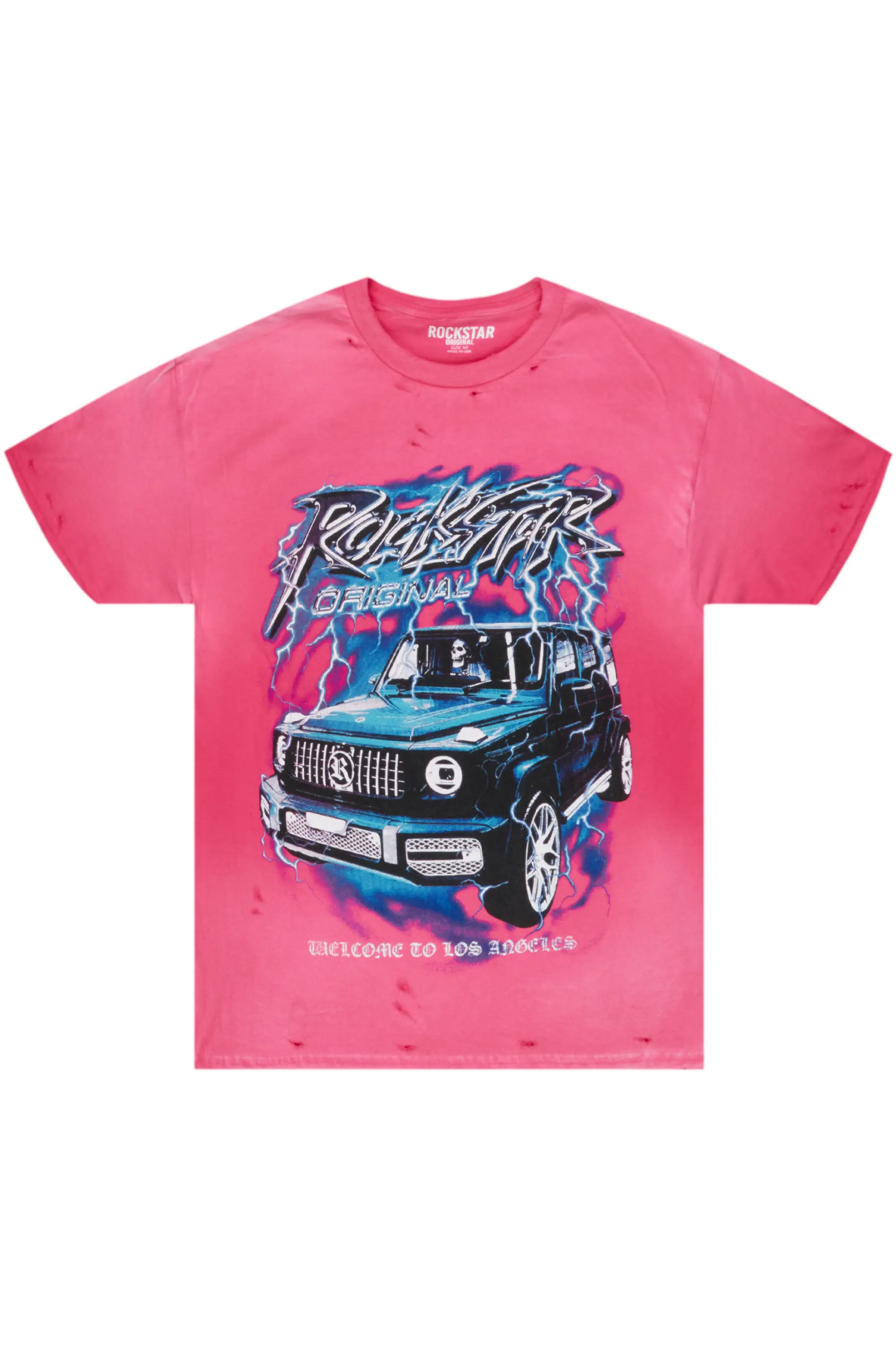 Car Pink Oversized Tee