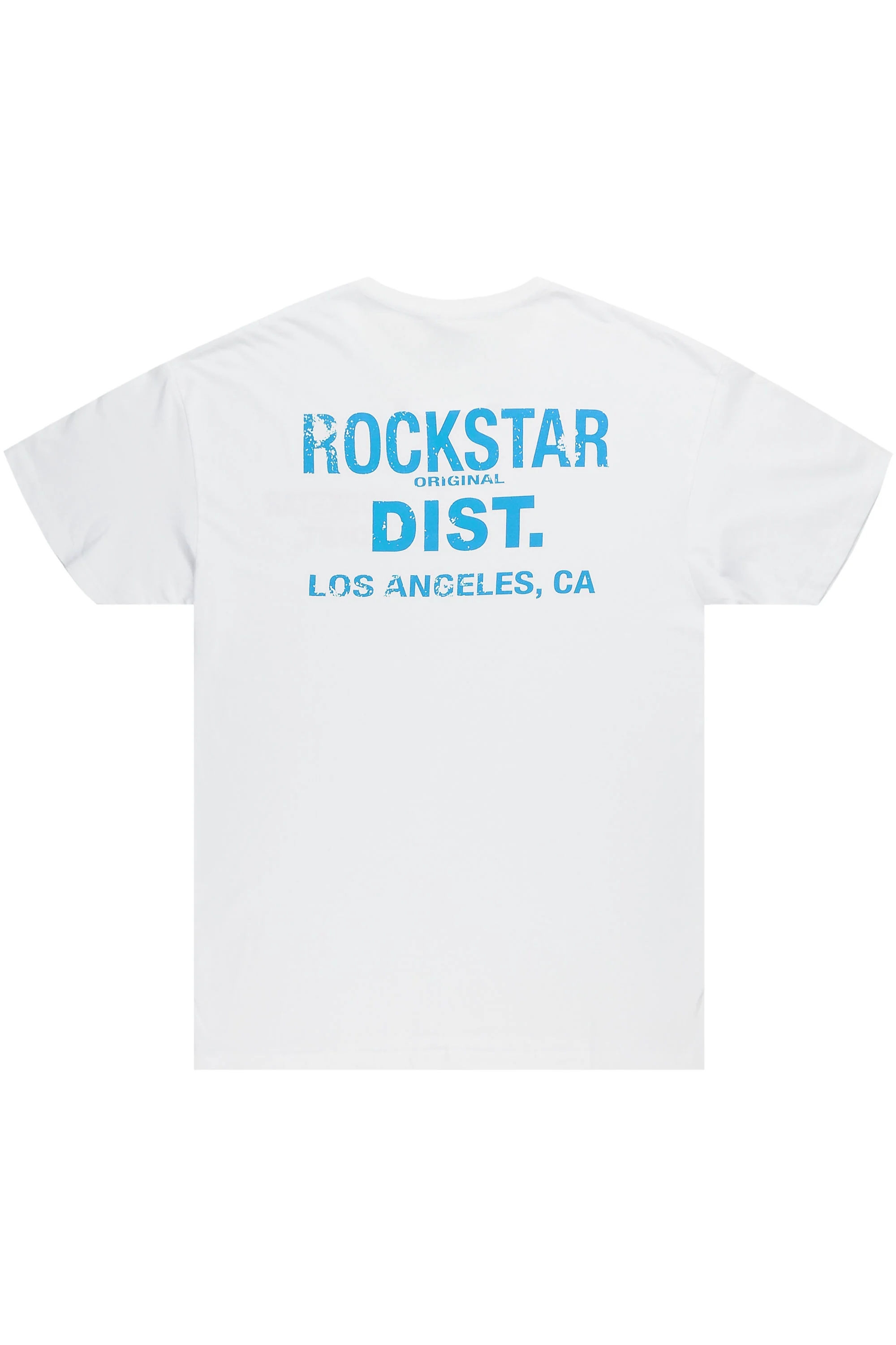 Dalasia White/Blue Oversized Tee