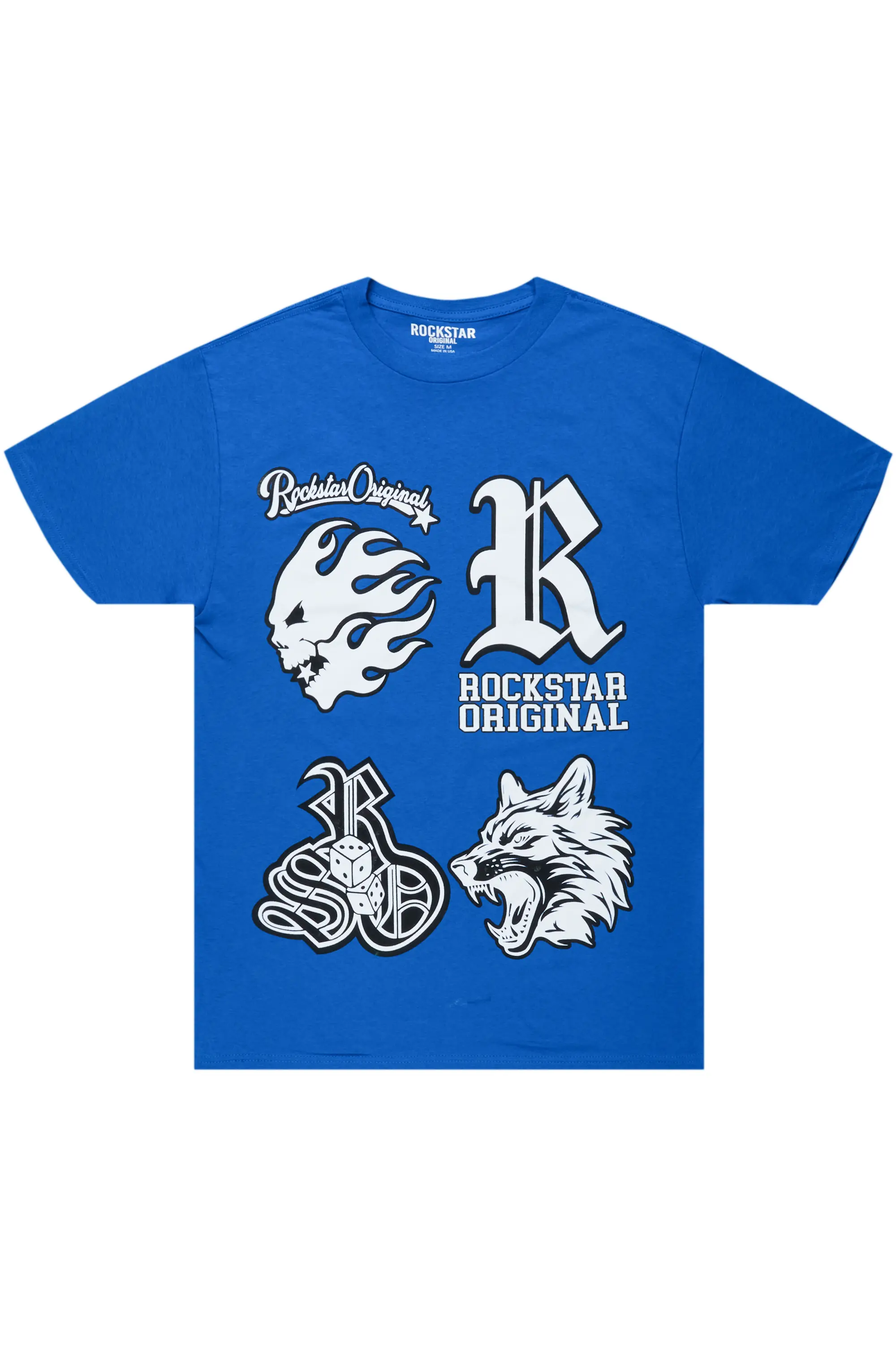 Izzo Royal Blue Oversized T-Shirt - Image 3