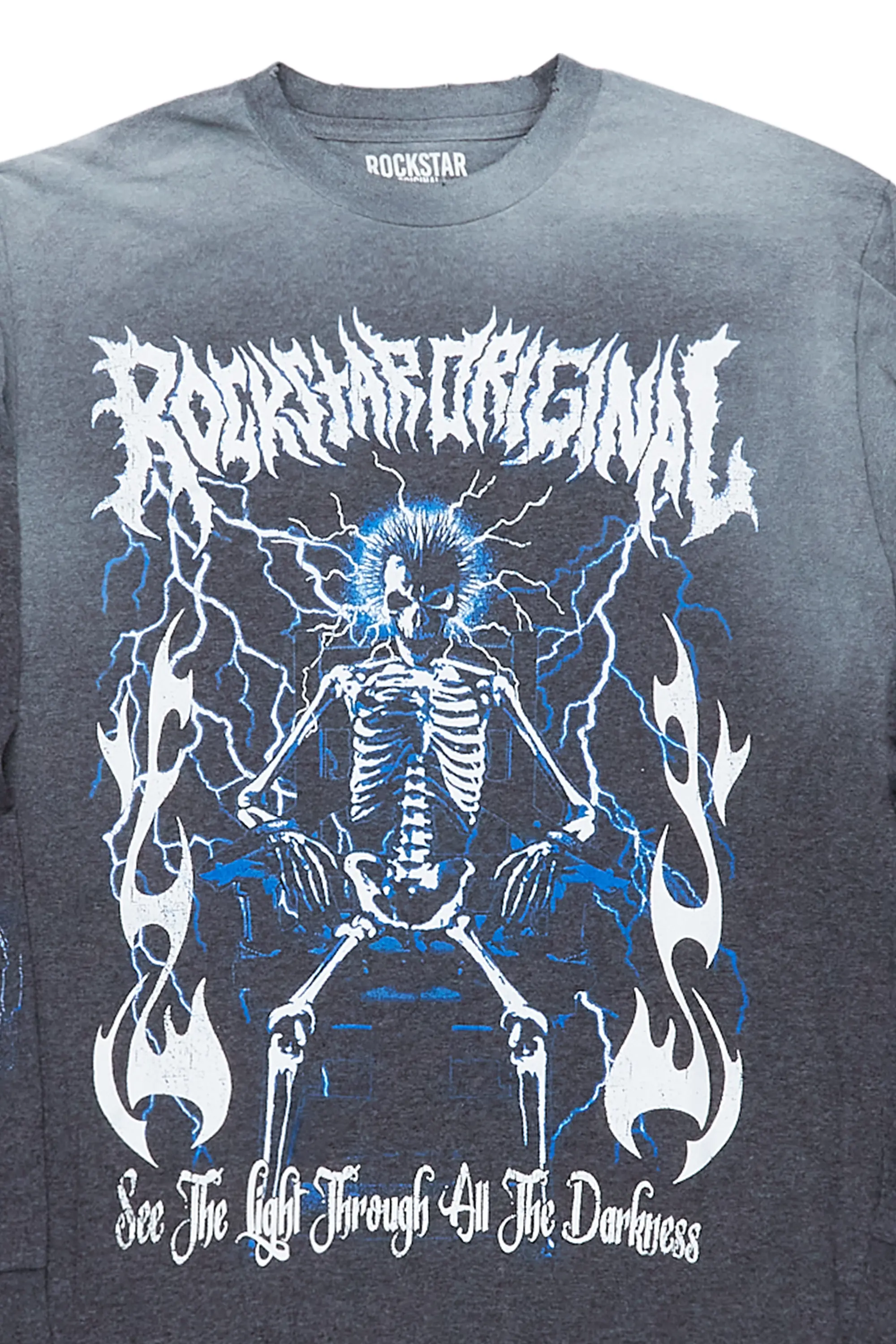 Valandria Charcoal Long Sleeve T-Shirt - Image 2