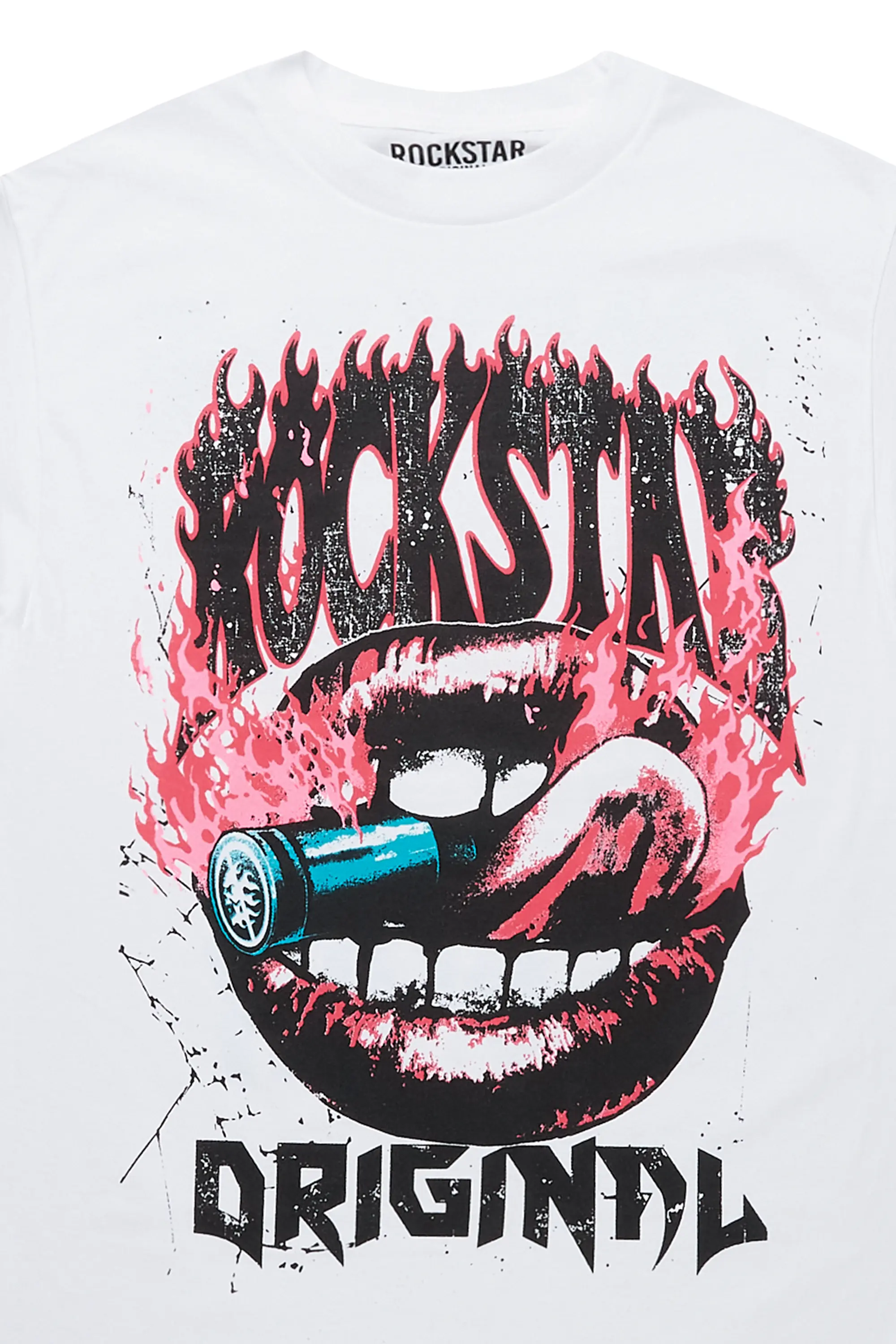 Light It Up White Oversized T-Shirt - Image 4