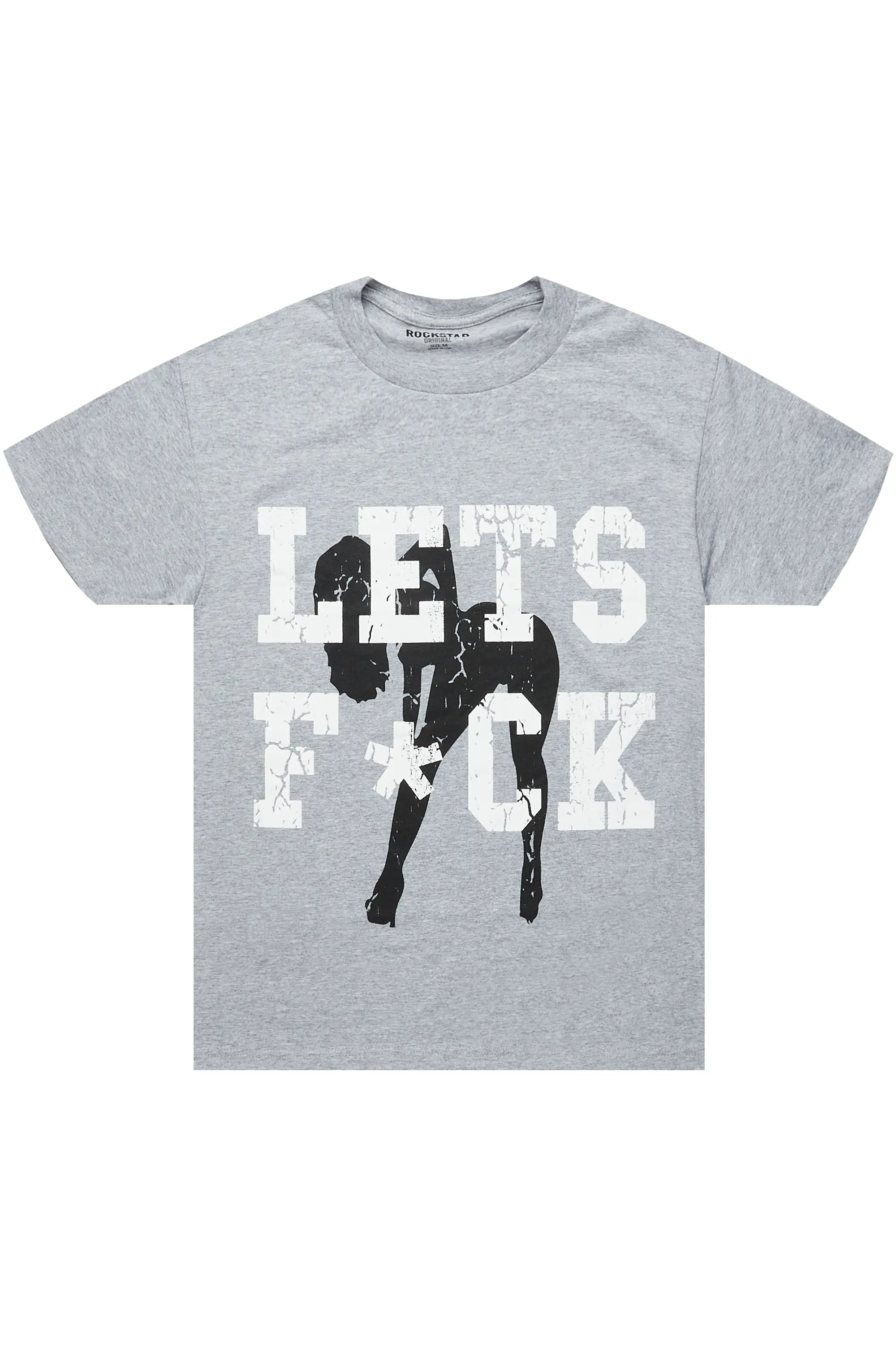 Trilian Heather Grey Oversized T-Shirt - Image 2