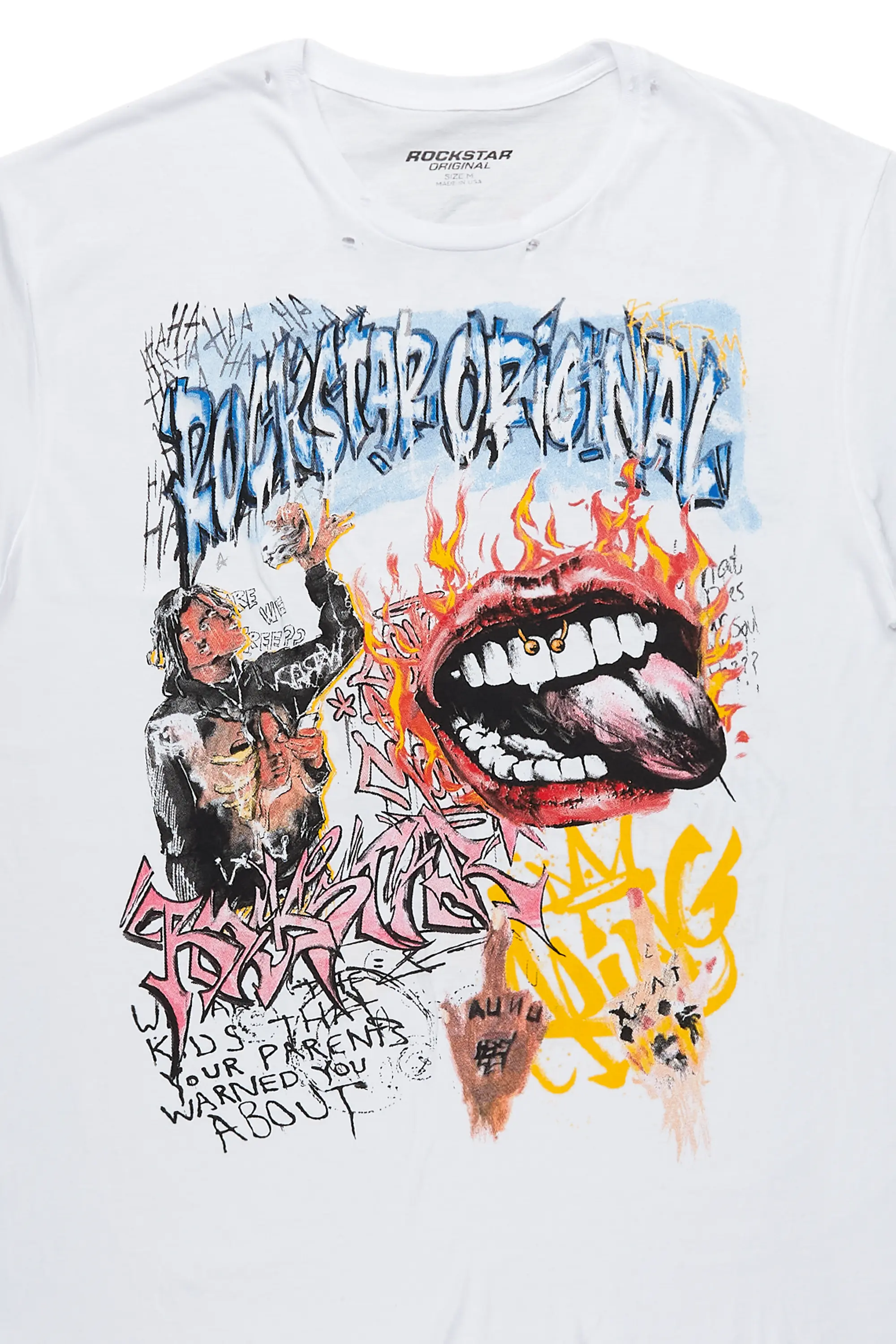 Adilson White Oversized T-Shirt - Image 2