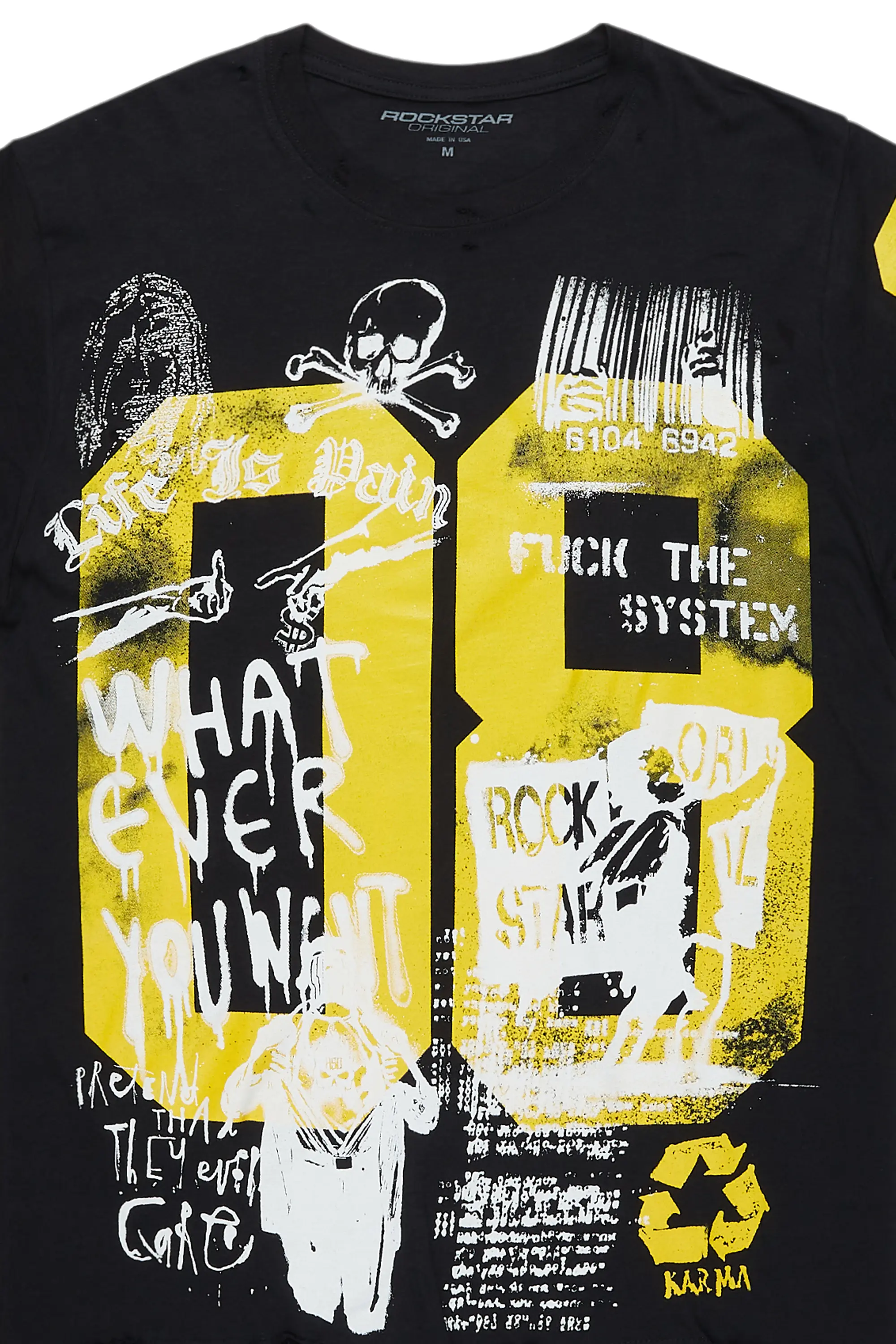 Kammile Black/Yellow Oversized T-Shirt - Image 2