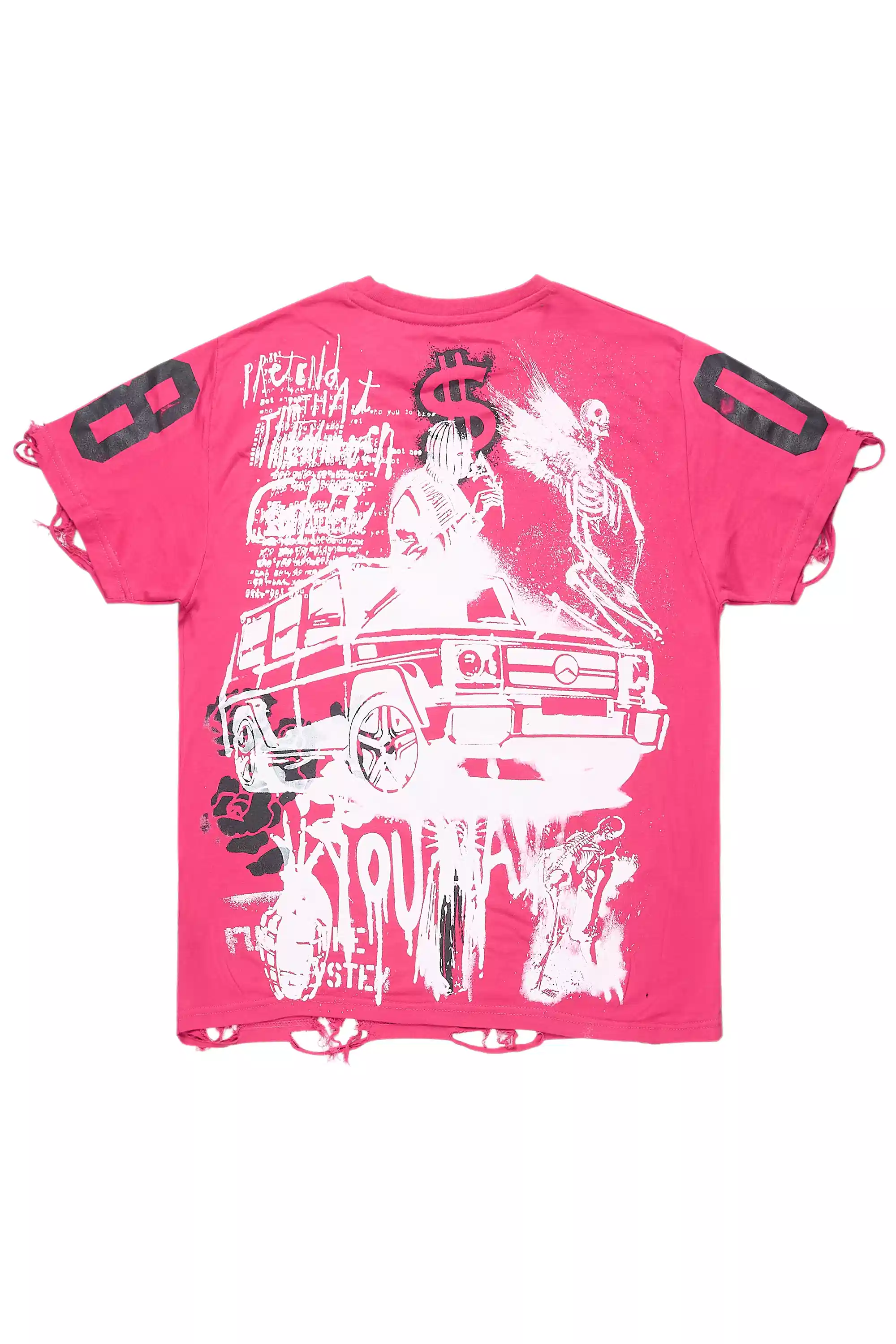 Kammile Fuchsia Oversized T-Shirt - Image 3