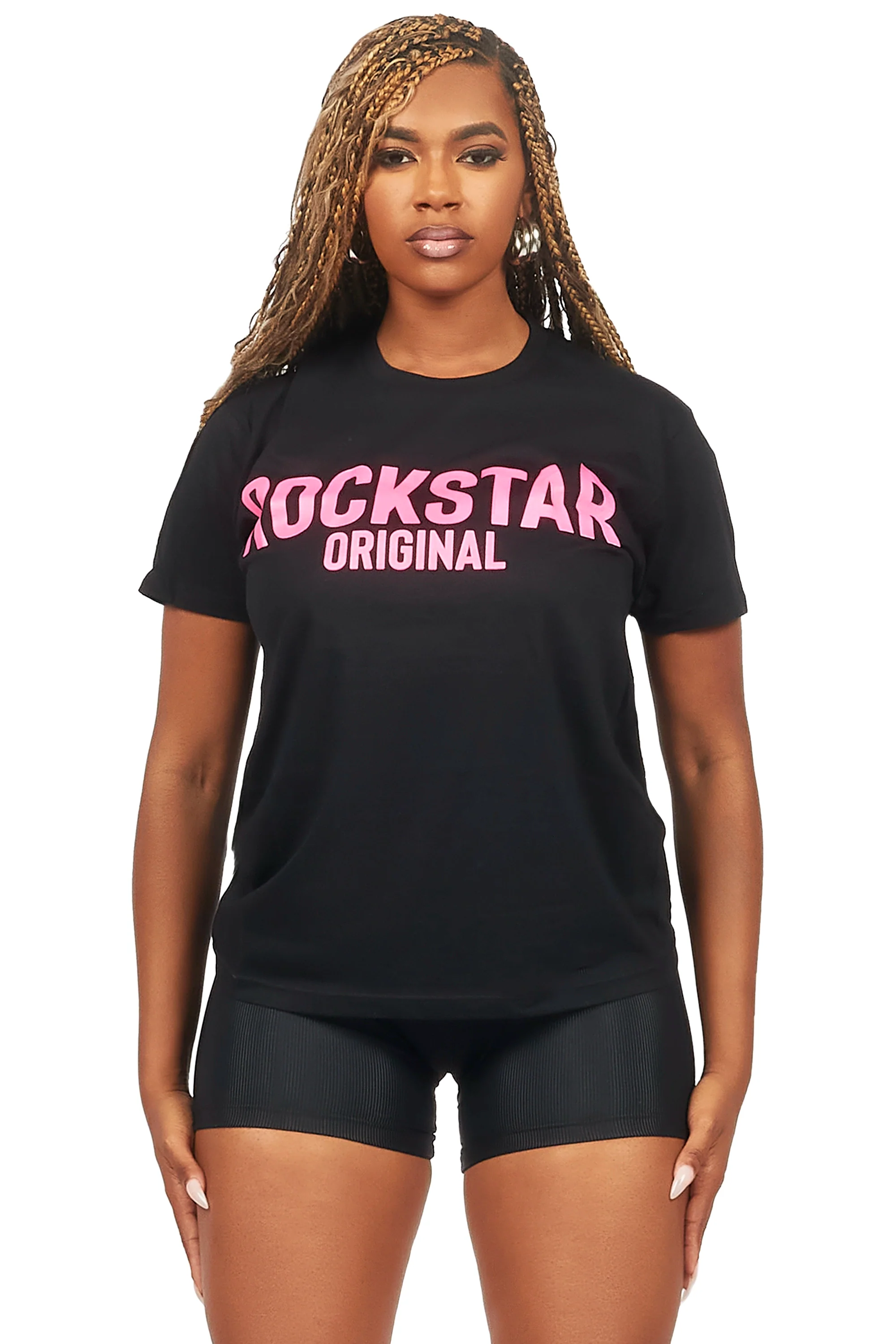 Fana Black/Pink Oversized T-Shirt - Image 2