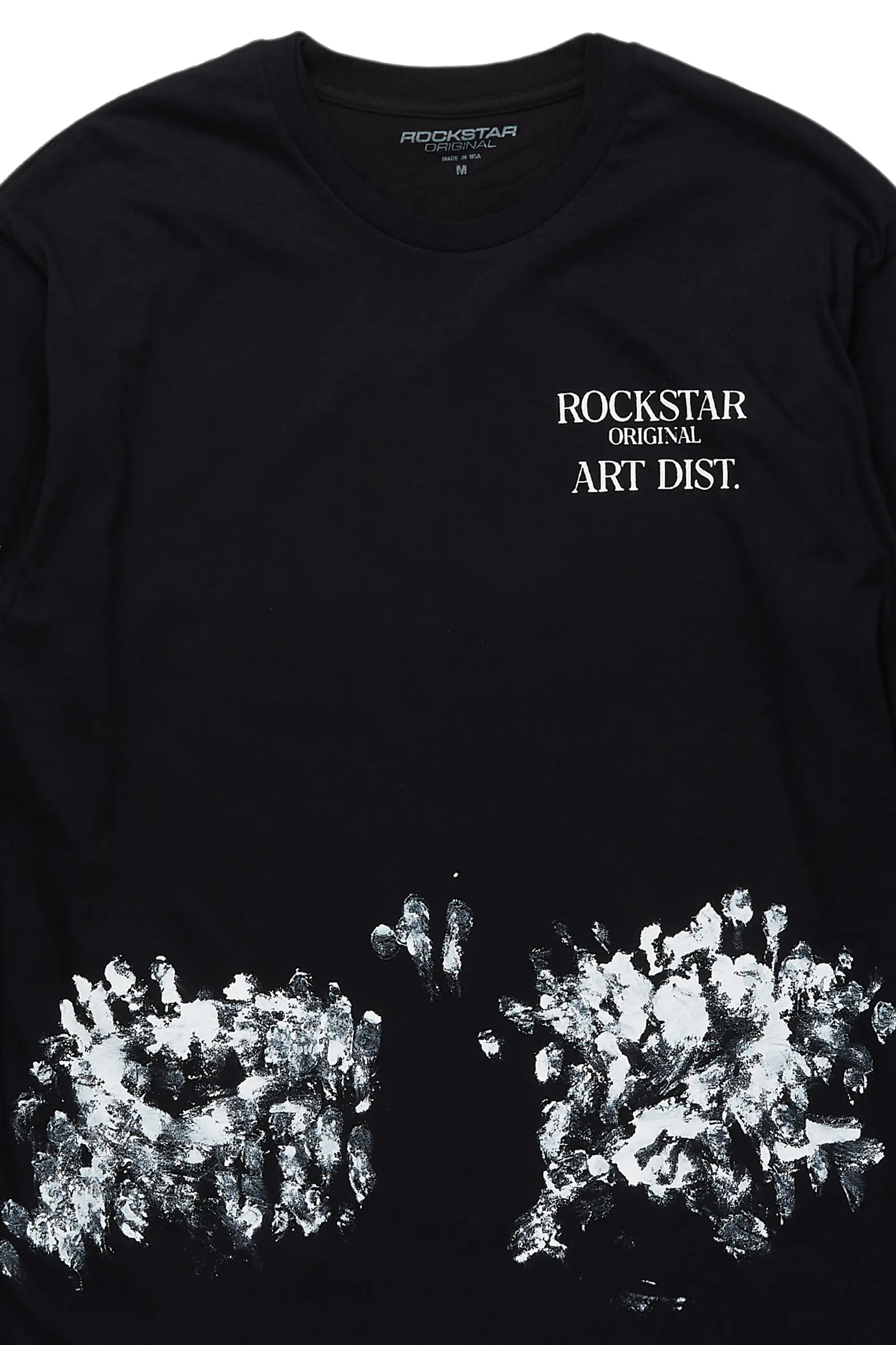 Filipa Black Double Layer Graphic T-Shirt - Image 2