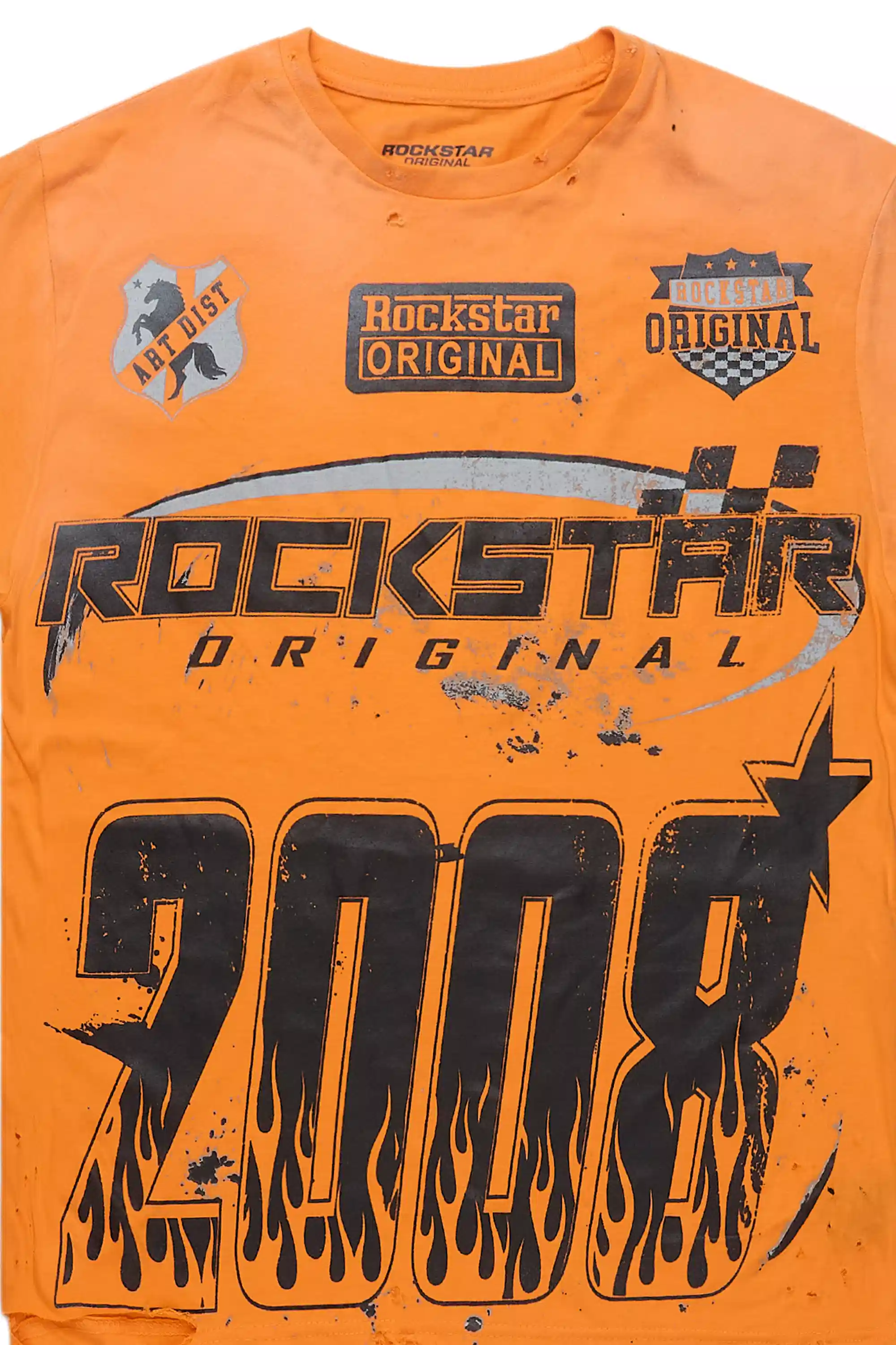 Esha Orange Oversized T-Shirt - Image 2