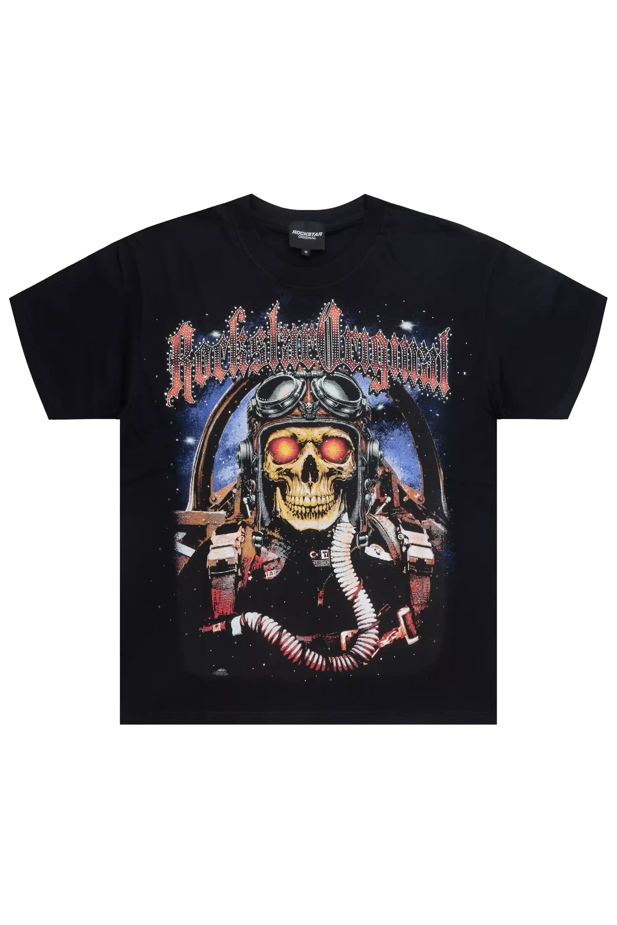 Braniyah Black Rhinestone Short Sleeve Tee - Image 2
