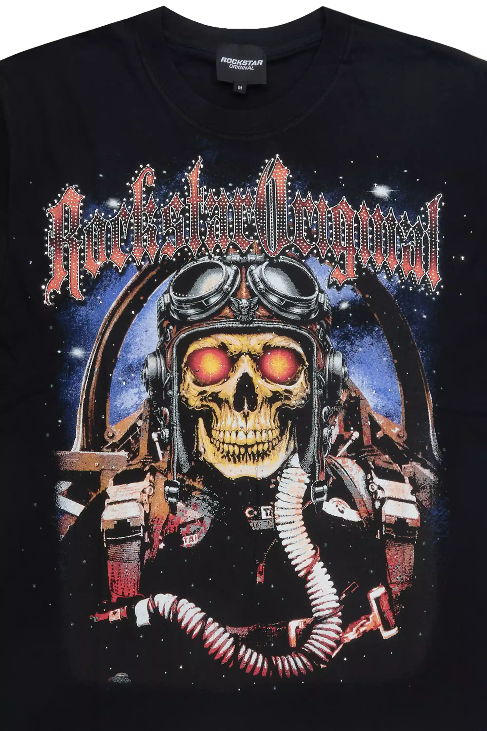Braniyah Black Rhinestone Short Sleeve Tee - Image 3