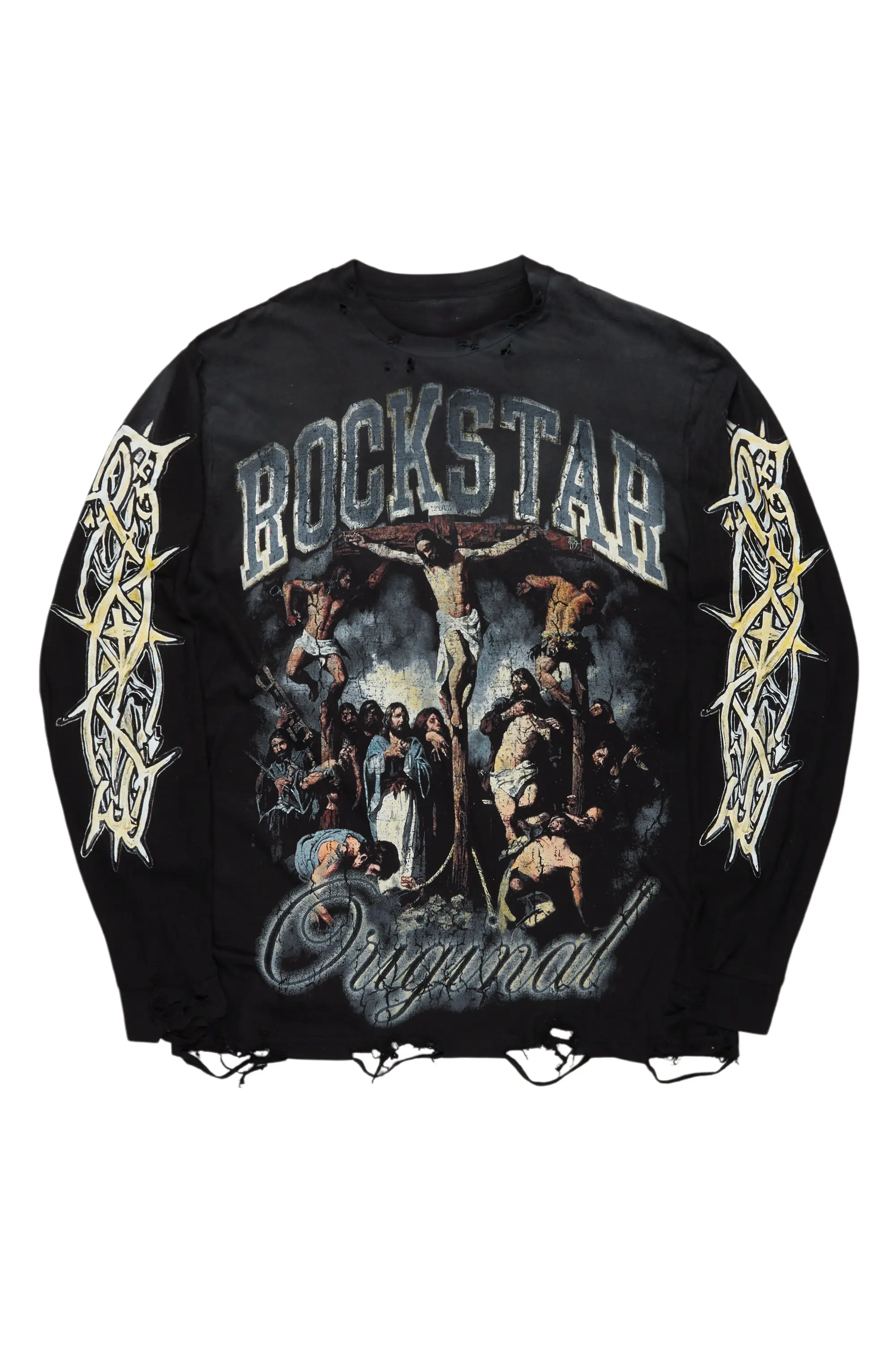 Ligia Black Graphic Long Sleeve Tee
