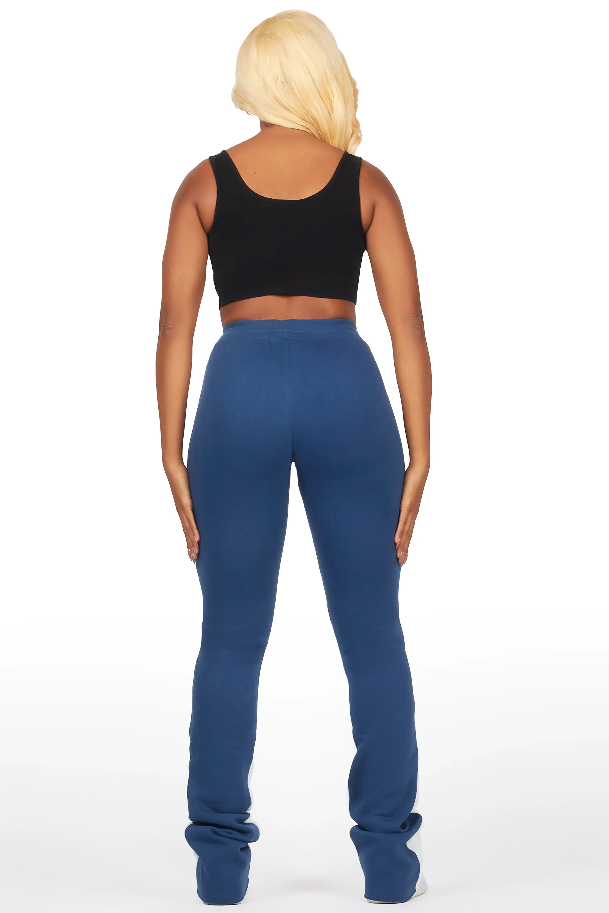 Karenthia Navy Stacked Track Pant - Image 5