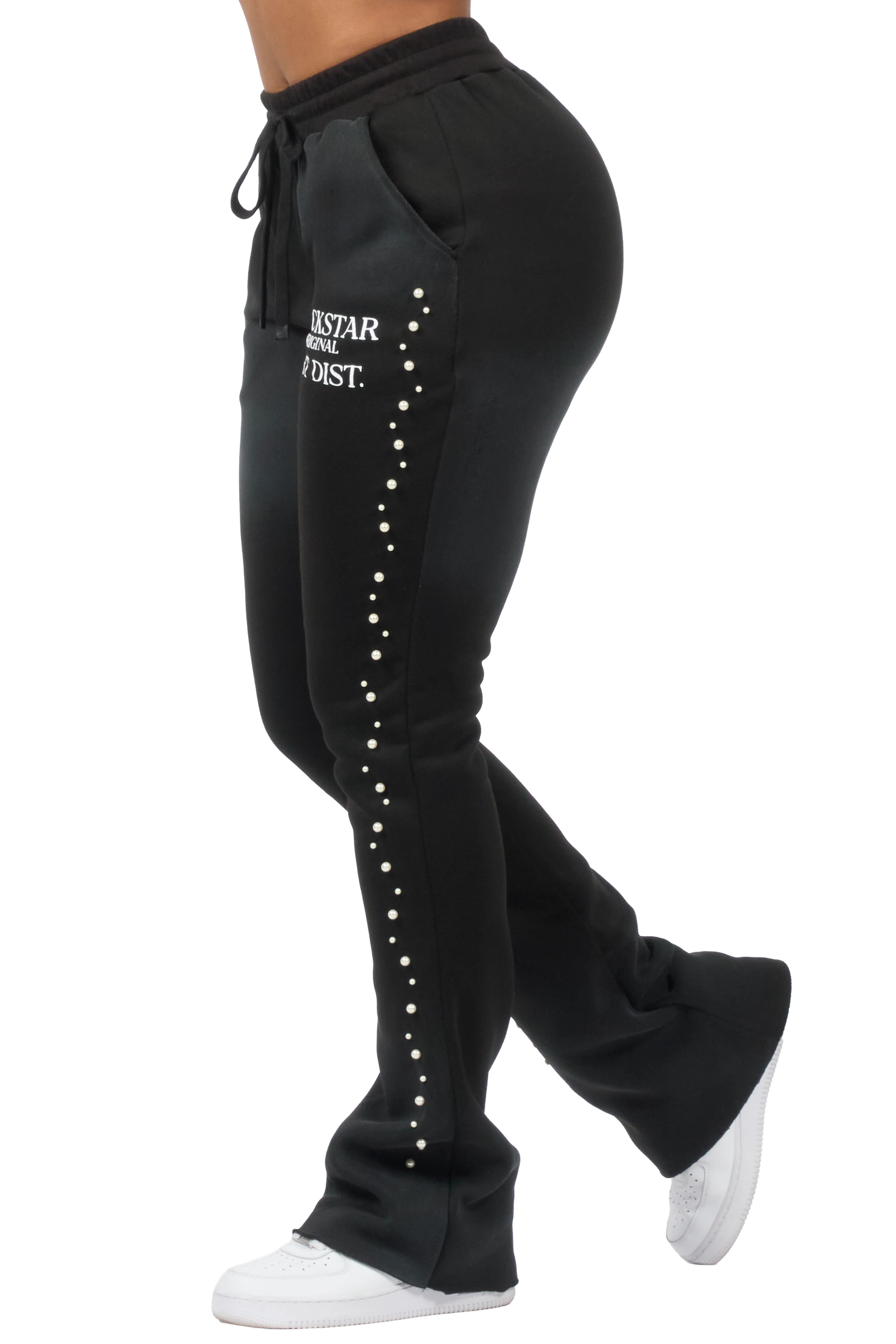 Nikkia Black Pearl Stacked Track Pant - Image 6