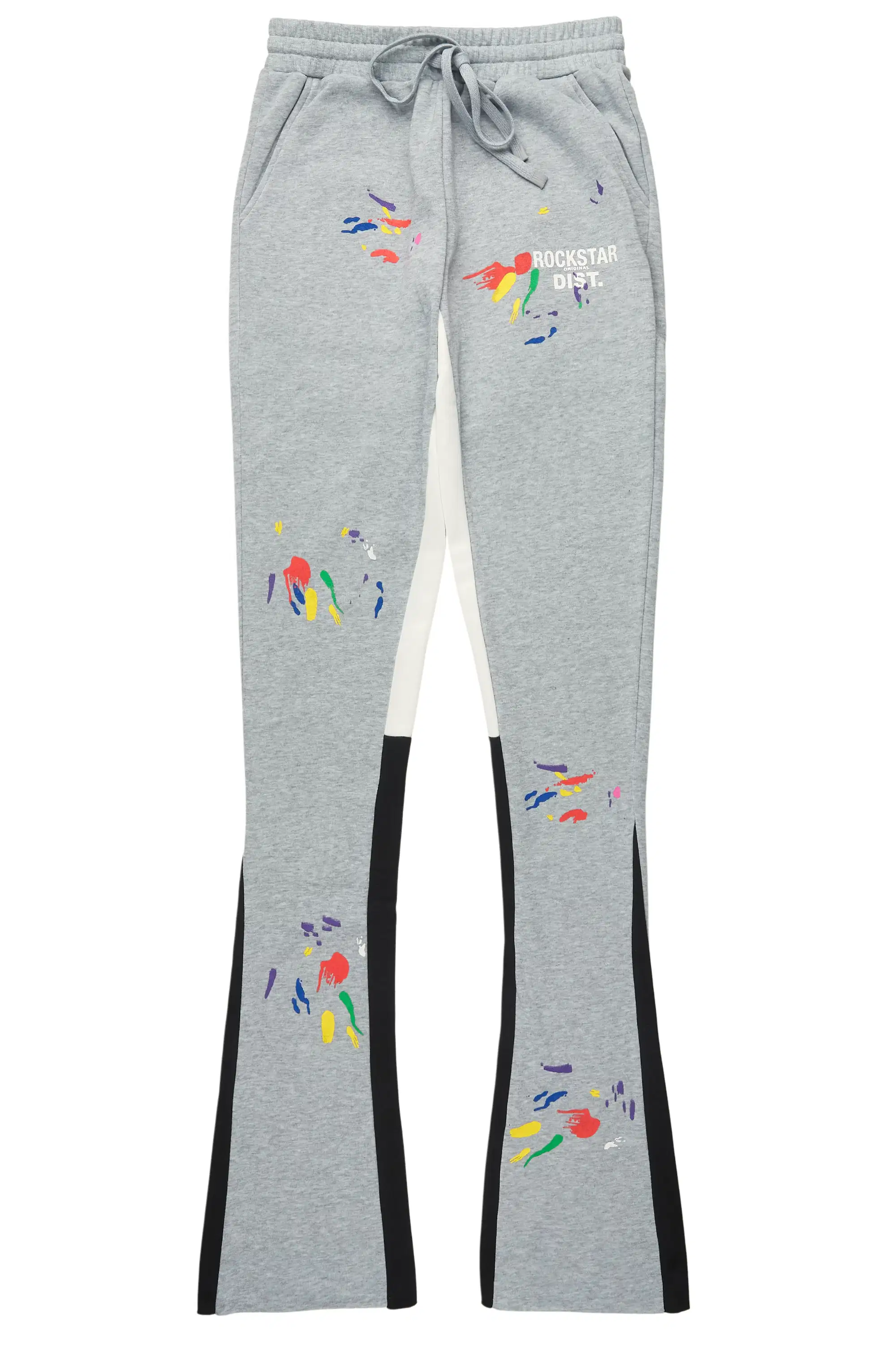 Karenthia 2.0 Heather Grey Stacked Track Pant - Image 3
